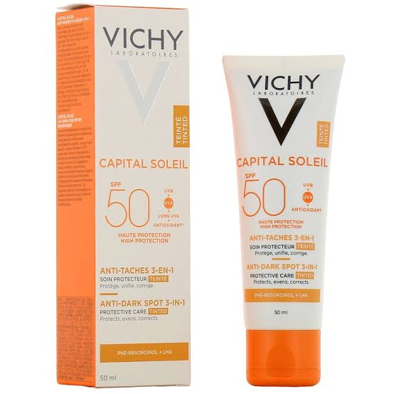 VICHY CAPITAL SOLEIL ANTI TACHE 3EN1 SPF50+TEINTE 50ML